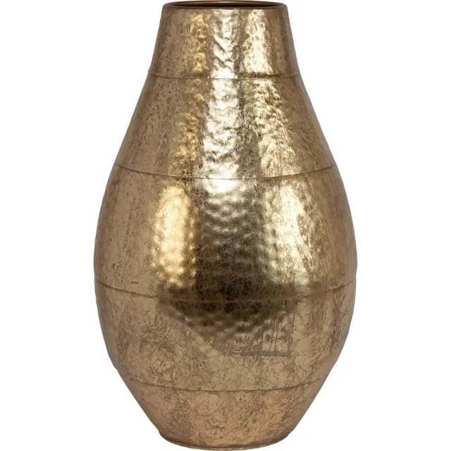 Beekwilder Vaas Large, bolle buik in handbewerkte finish, met verzwaarde bodem goud