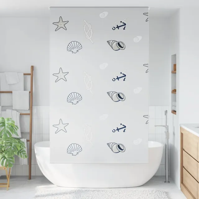 vidaXL Doucherolgordijn 120x240 cm stofbreedte 116 cm grijs