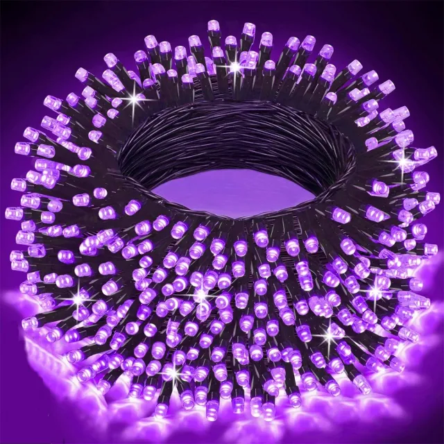 carmdering Lichterkette Violett - Paars Slingerlicht - LED Kabel Verlichting - 6 Uur Timer Functie - IP65 Waterdicht Bescherming - Flexibel Koperdraad Materiaal - Dunne Vormgeving Eigenschap - Sfeervolle Decoratie Voordeel