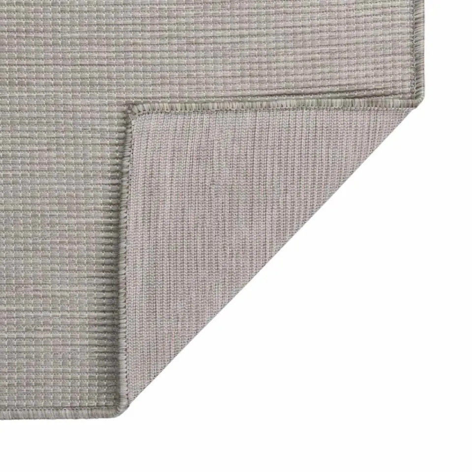 vidaXL Buitenkleed platgeweven 80x150 cm lichtgrijs grijs, foto 2