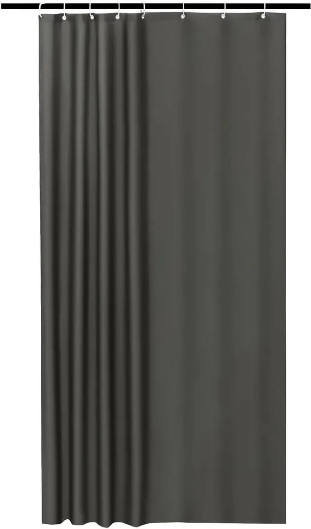 Saphly Gordijnenset 120x180cm Donkergrijs - Waterdicht, Anti-schimmel en Wasbaar - Voor Badkamer, Woonkamer en Slaapkamer zwart