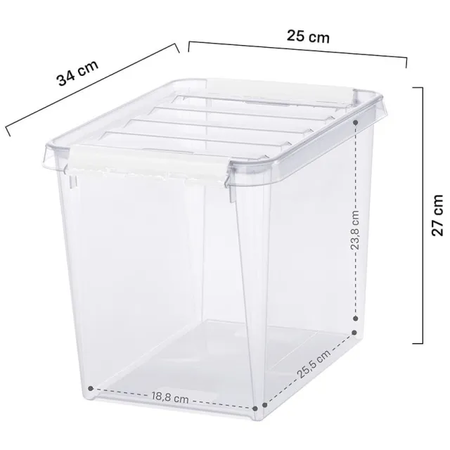 HEMA Opbergbox 14L Brussels transparant 34x25x27cm
