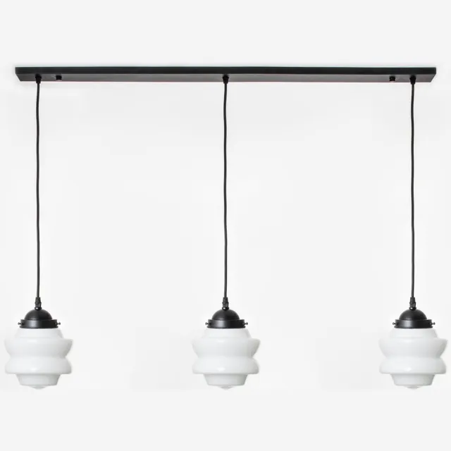 Coloured by Art 3 x Small Top lampen aan plafondbalk Moonlight - Art Deco Trade Wit