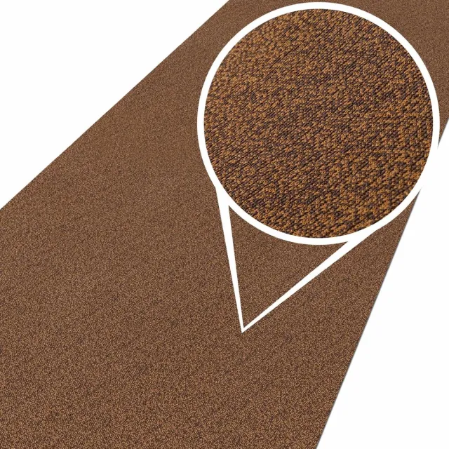 ANRO Tapijtloper Tamara Bruin 140x100cm – Velours Gangloper Antislip Keukenloper Hal Op Maat
