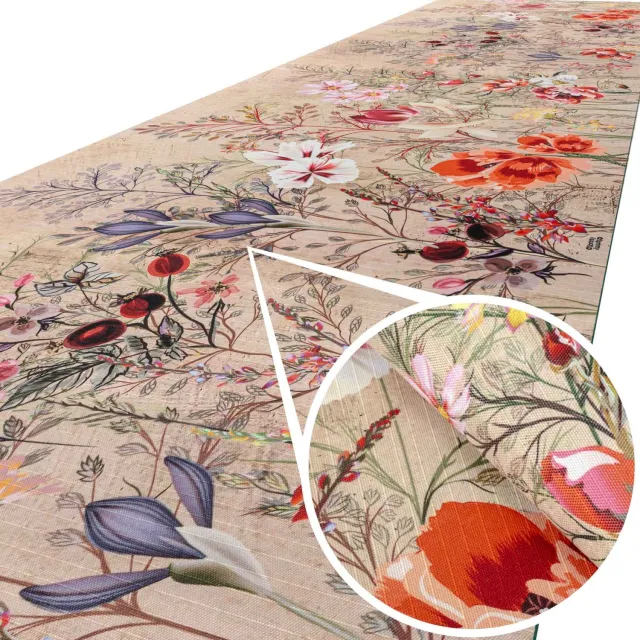 ANRO Profumo Veldbloemen Keukenloper Beige 100x52 cm - Antislip - 3 mm