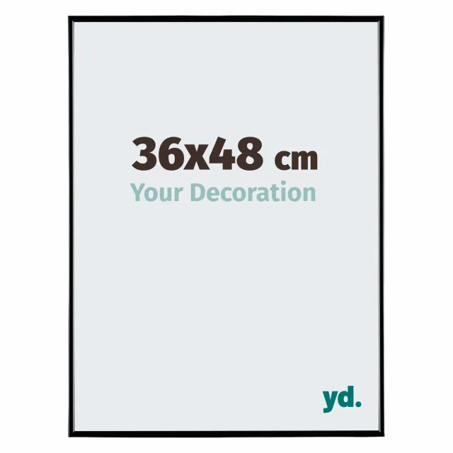 yd. Your Decoration - Fotolijst 36x48 cm - Kunststof - Zwart Hoogglans - Evry
