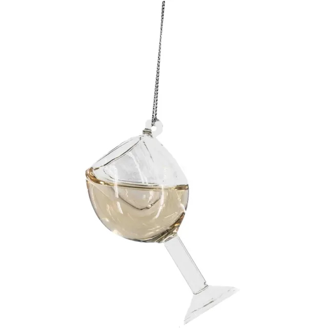 homebound by ky Kerstbal witte wijn | glas | 4x4x8cm | kerstbal | kerstdecoratie