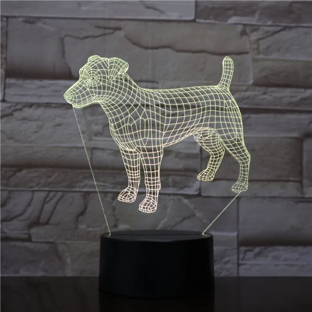MC Living 3D Led Lamp Met Gravering - RGB 7 Kleuren - Hond