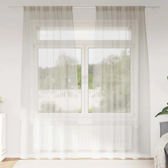 vidaXL Voile Gordijn 2 st Crème 260 x 140 cm Polyester