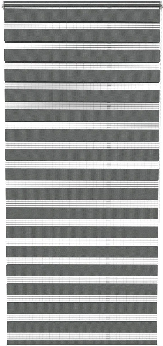 Aufun zebragordijnen Boren niet nodig 100x220 cm (B x L) Klemrolgordijnen Zonwerende rolgordijnen Gordijnen met kettingliften voor deuren en ramen Zijtrekrolgordijnen Grijs