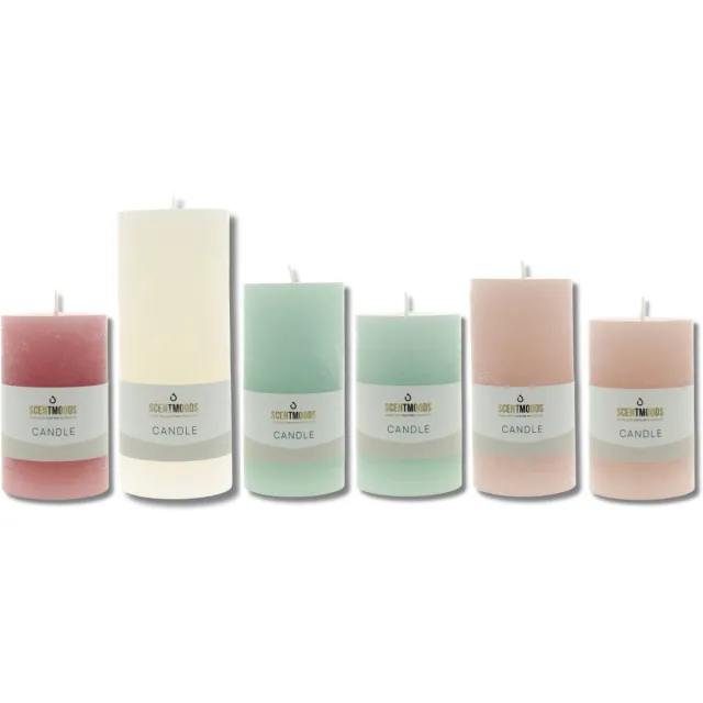 Scentmoods Rustieke Kaars Set Mystic Frost – Unieke Stompkaars en Dinerkaars met een IJzige Uitstraling