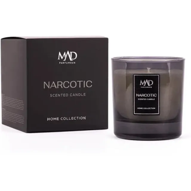 MAD PARFUMEUR Narcotic Geurkaars 200 Gram - Geurkaarsen – Fruitig & Bloemig zwart