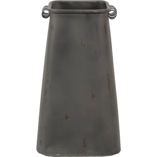 Clayre & Eef Vaas 20x20x36 cm Grijs Metaal