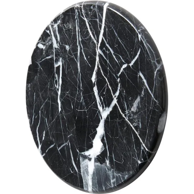 Furnidirect Wandhaak Mentha Large - Jashaak - Marmer - 6 haken - diameter 10cm - Muurhaken voor garderobe / badkamer Zwart