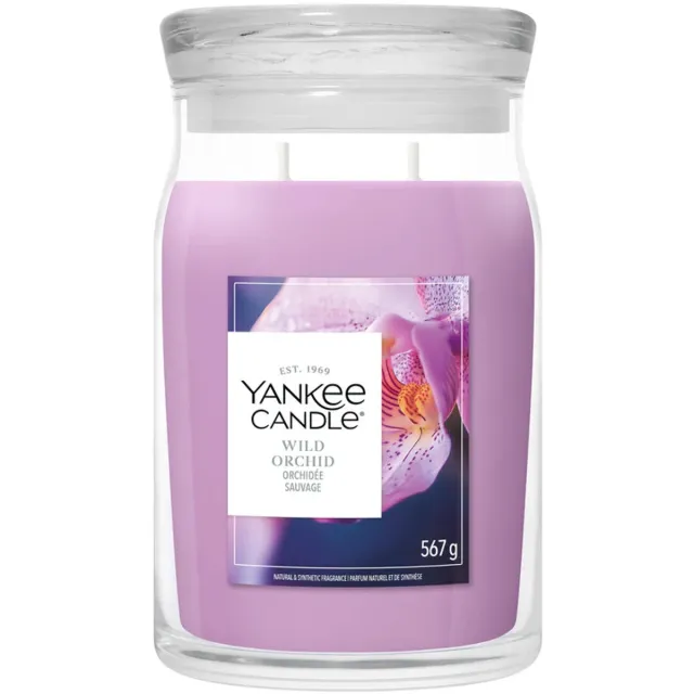 Yankee Candle Wild Orchid Large Jar Geurkaars - 90 branduren - twee lonten Paars