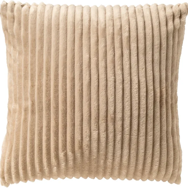 Dutch Decor MART - sierkussen 45x45 cm - zacht ribfluweel - gerecycled - Pumice Stone - beige - Inclusief binnenkussen - Luxe kussens voor woonkamer & bank