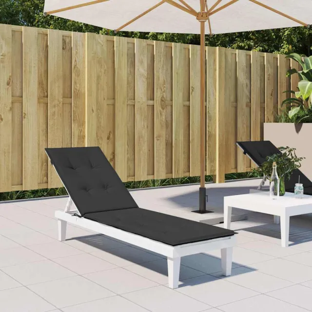 vidaXL Terrasstoelkussen (75+105)x50x4 cm zwart
