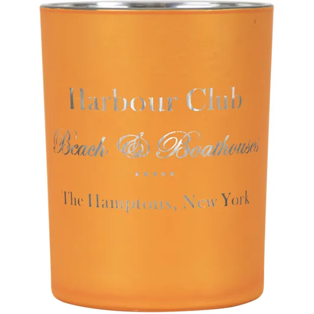 Mars & More Harbour Club theelichthouder - oranje glas - 12,5 cm