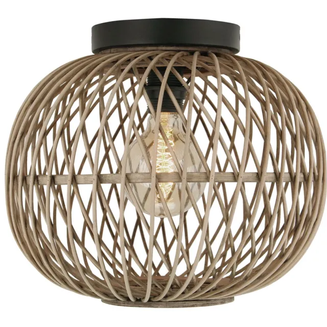 Chericoni Ligthing Chericoni Nature Diagonaal Rond Plafondlamp - Ø32 cm - Bruin