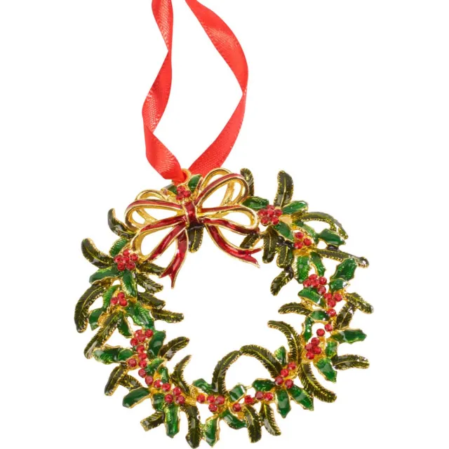 Villeroy & Boch Winter Collag Accessoires - Metalen hanger Xmas krans 12cm gekleurd
