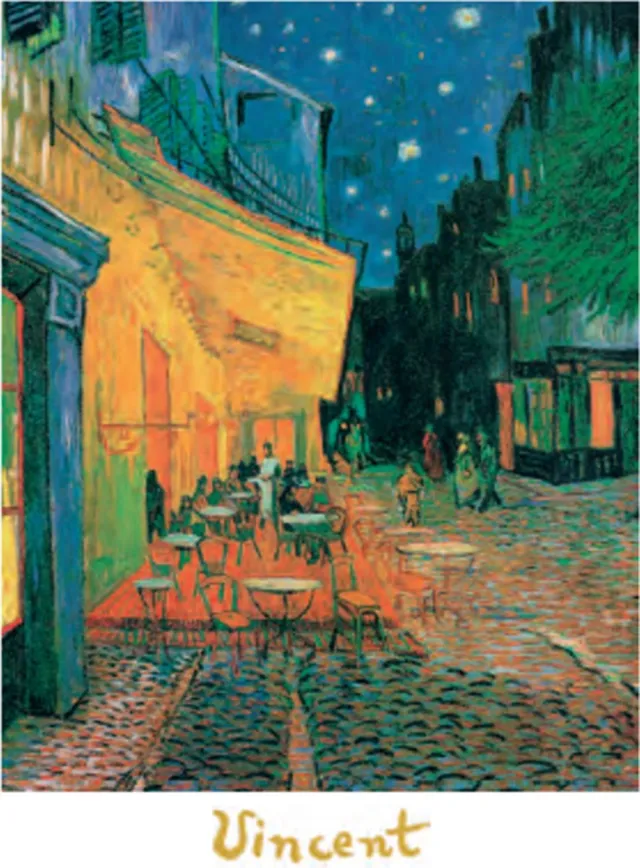 Catch Projecten Vincent van Gogh - Café au Nuit - Kunstposter - 40x50 cm Multicolor