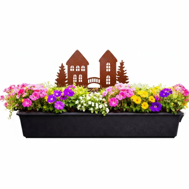 Anwicar Tuin Decoratie Buiten Rost 29x26x1,5 cm - Tuinhuis Decorat - Tuinversiering - Metaal Tuindecoratie
