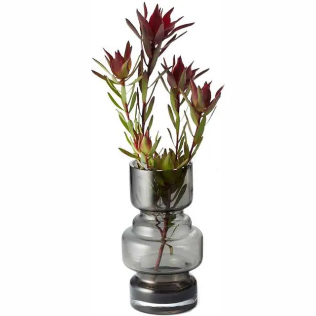 Philippi Design Vaas Glas Grijs - City Vase Small - Retro - Vintage - Handgemaakt