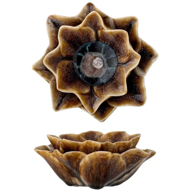 Bloomingville Waxinelichthouder aardewerk bruin Dinah 12cm [gid://shopify/Metaobject/307221758287]
