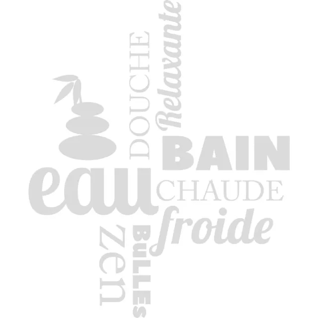 Ambiance Sticker Privacy raamfolie - ZEN SHOWER - Zelfklevend privacyscherm voor doucheramen en -deuren - 110x90cm Grijs