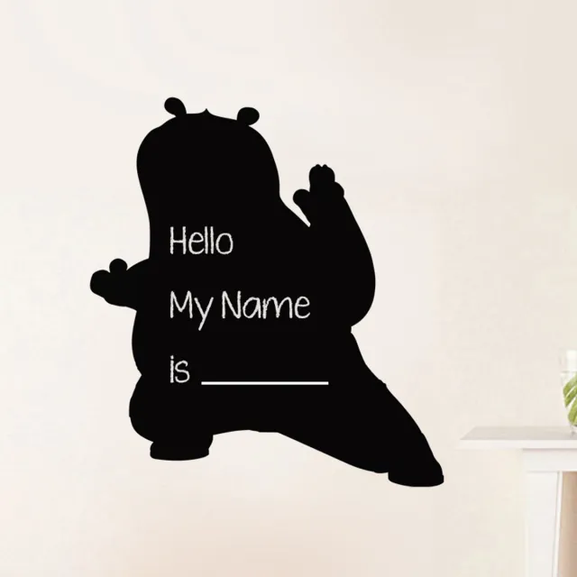 Ambiance Sticker Schoolbordsticker - uitwisbare zelfklevende muurstickers - Silhouet van een Kung-Fu Panda - 90x90cm Multi color