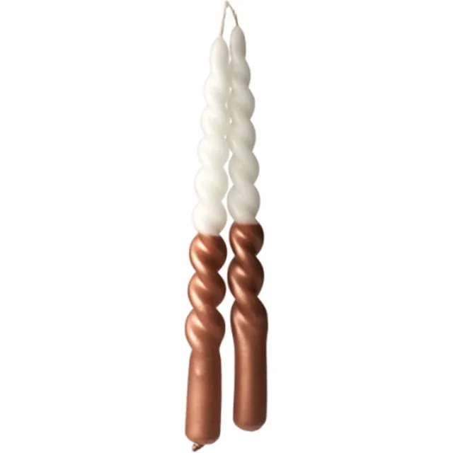Branded by Dinerkaarsen twisted dip dye copper wit bruin