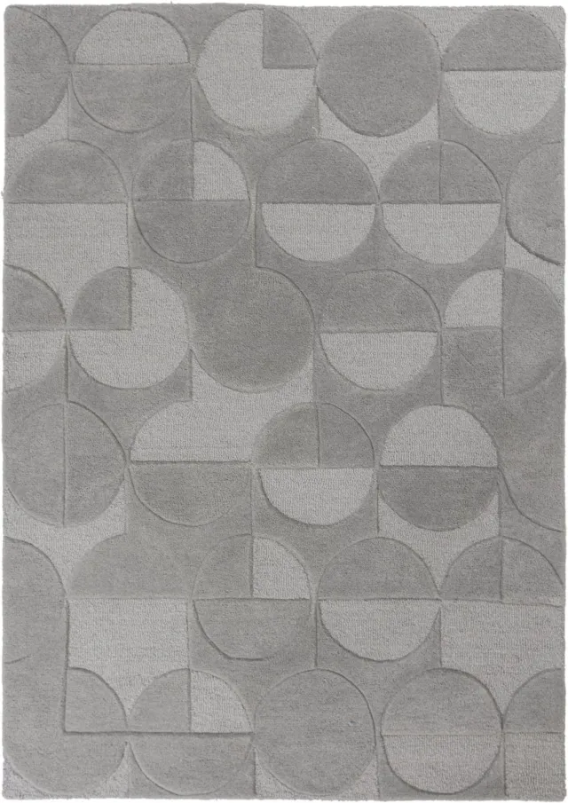Flair Rugs Gigi Grey - Vloerkleed - 160x230 cm - Wol - Tapijten woonkamer - Modern - Grijs