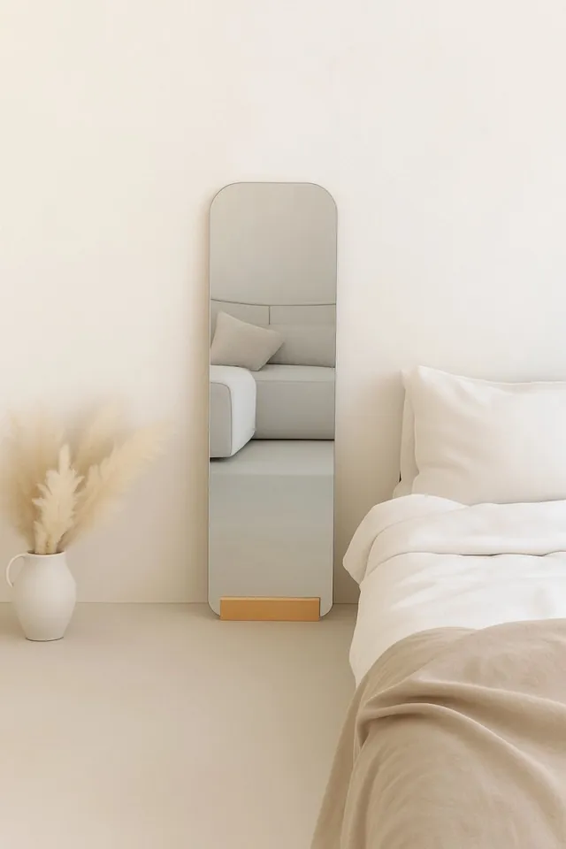 Nordic Style® Rechthoekige spiegel 150x45cm - Frameloos - Scandinavische Spiegels - Vierkant - Zonder lijst - Randloos - Frameloos - Pas spiegel - Staande spiegel - Kleedkamer spiegel - Pas Naturel