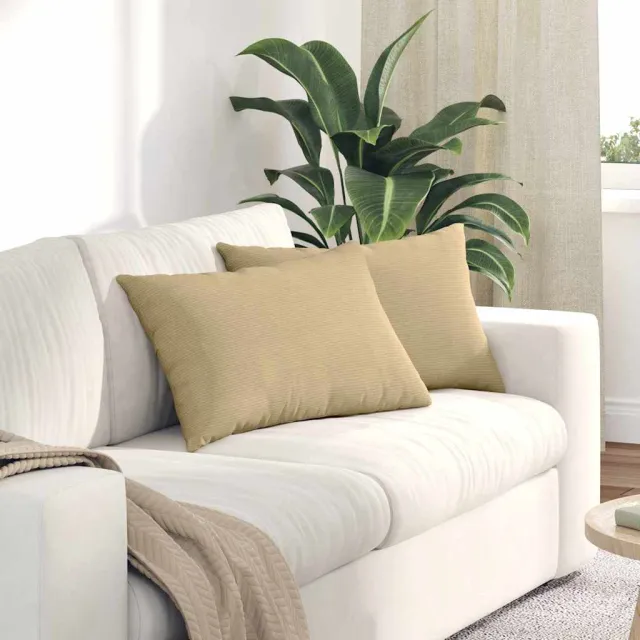vidaXL Sofa Kussens 2 stuks Grijs groen 60 x 40 cm Cordstof