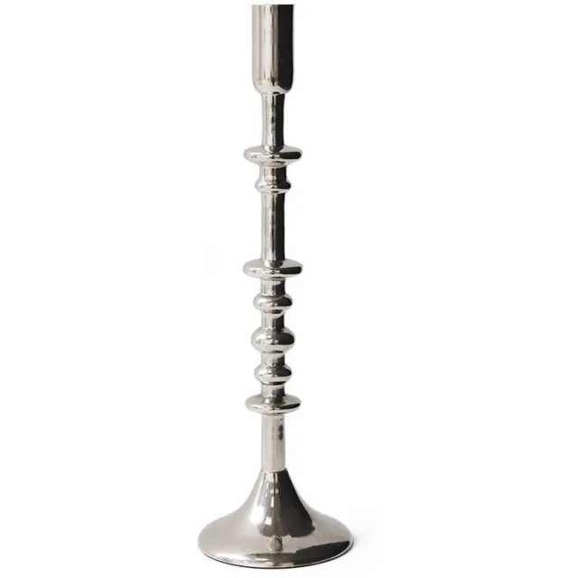 HKLIVING kandelaar Forged No. l zilver