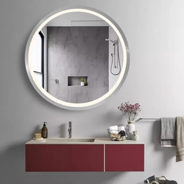 Silumen Ronde LED spiegel 32W 80cm + ALU infrarood sensor voor badkamer - Wit licht - Kunststof - SILUMEN Andere