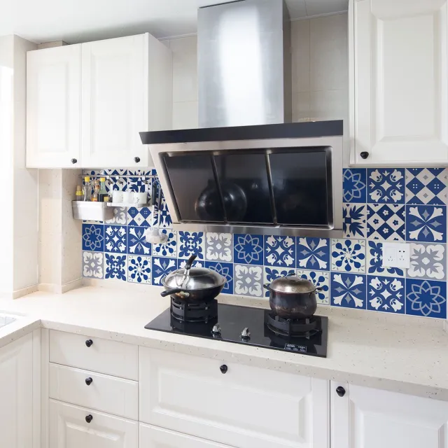 Ambiance Sticker Zelfklevende tegelmuurstickers voor keuken en badkamer - 24 Azulejos Cicolina tegelstickers - 24 stickers 20x20cm Multi color