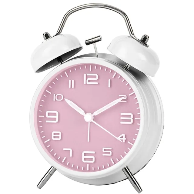 IvoQ Roze Retro Wekker – Extra Luid – Stijlvol & Praktisch – Zonder Tikgeluid