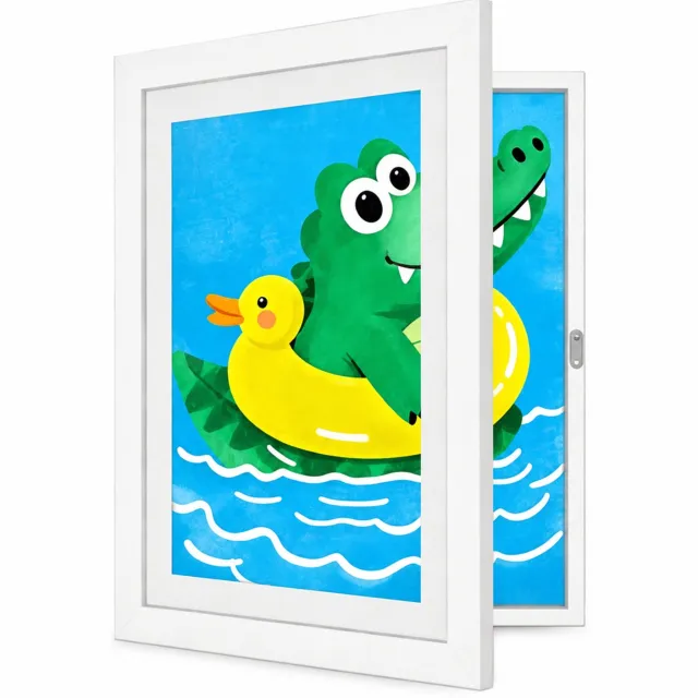 SWGOTA Witte rechthoekige MDF fotolijst voor foto's van 21,6 x 27,9 cm met standaard