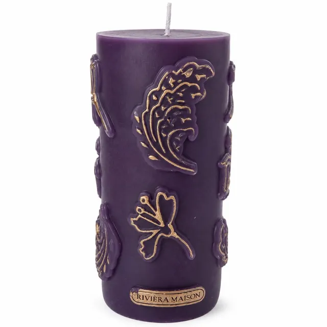 Riviera Maison Stompkaarsen - RM Romance D'Amour Candle - Blauw - 7x14 cm