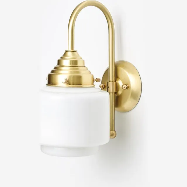 Coloured by Art Wandlamp Getrapte Cilinder Small Meander Messing - Art Deco Trade