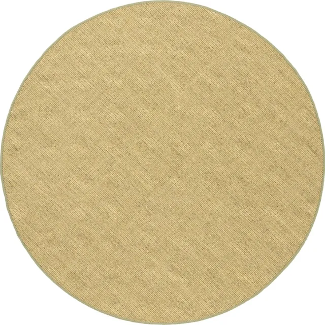 Snapstyle Vloerkleed Sisal Natuur Rond Groen