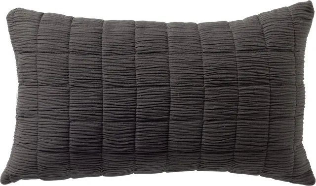 Dutch Decor REZA - Kussenhoes 30x50 cm - Charcoal Gray - antraciet - met rits - zonder binnenkussen