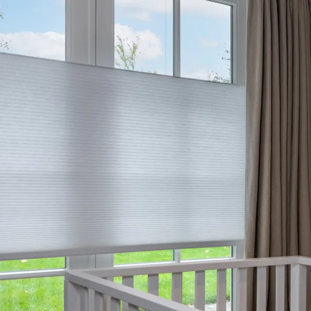 Dutchblinds Plisségordijnen - lichtdoorlatend - Wit - 160 x 250 cm - Raamdecoratie op maat
