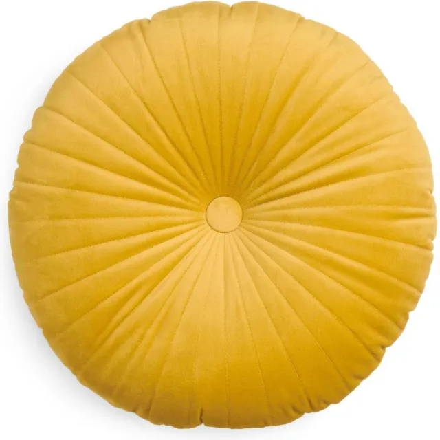 Essenza Naina Sierkussen Mosterdgeel - Ø 40 cm