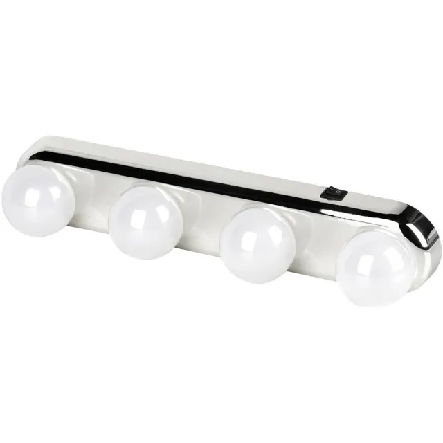 Koopman Vilde - Spiegelverlichting 4 LED - Zuignap - Batterijgevoed Meerkleurig