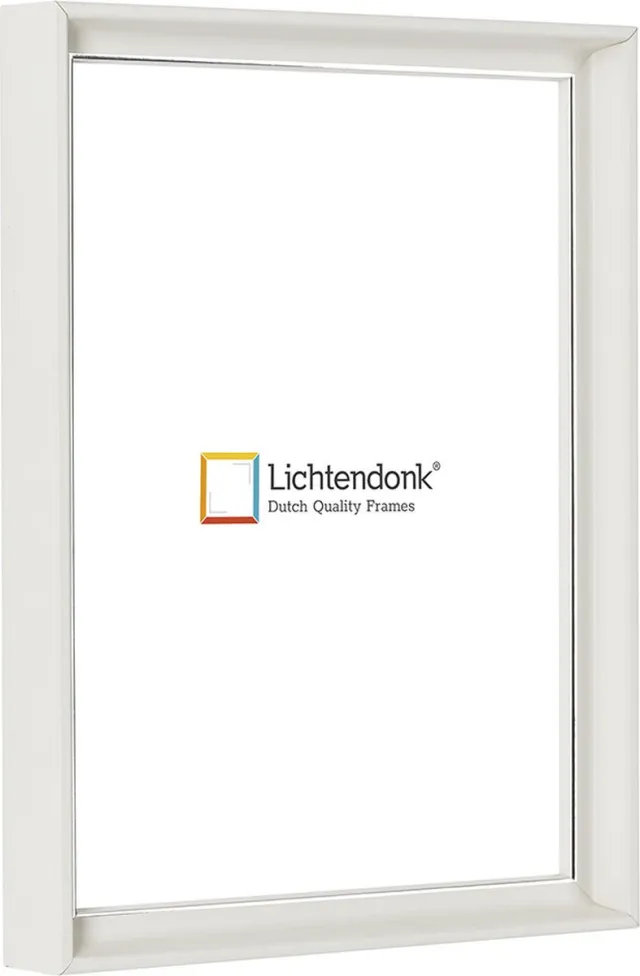 Lichtendonk Design Fotolijst - Wit met Zilverlijn - Fotomaat 30x45 - Helder glas - Art.nr. 1075000330452