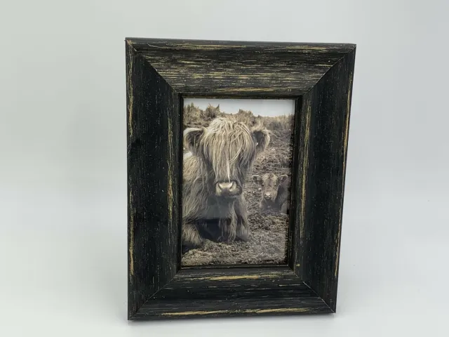 Home Sweet Home Fotolijst antiek zwart Schotse Hooglander maat M 21,5 x 17 cm | 121266 | Home Sweet Home | Stoer & Sober Landelijke Woonstijl