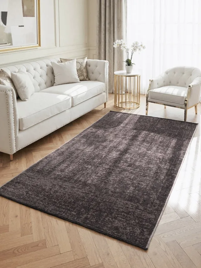 flycarpets Prisma - Laagpolig Vloerkleed - Vintage / Modern Tapijt - Bruin - 120x170 cm