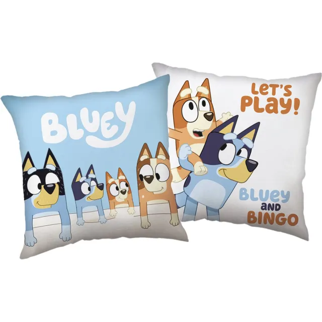 Bluey Sierkussen - Let's Play - 40 x 40 cm - Polyester Blauw